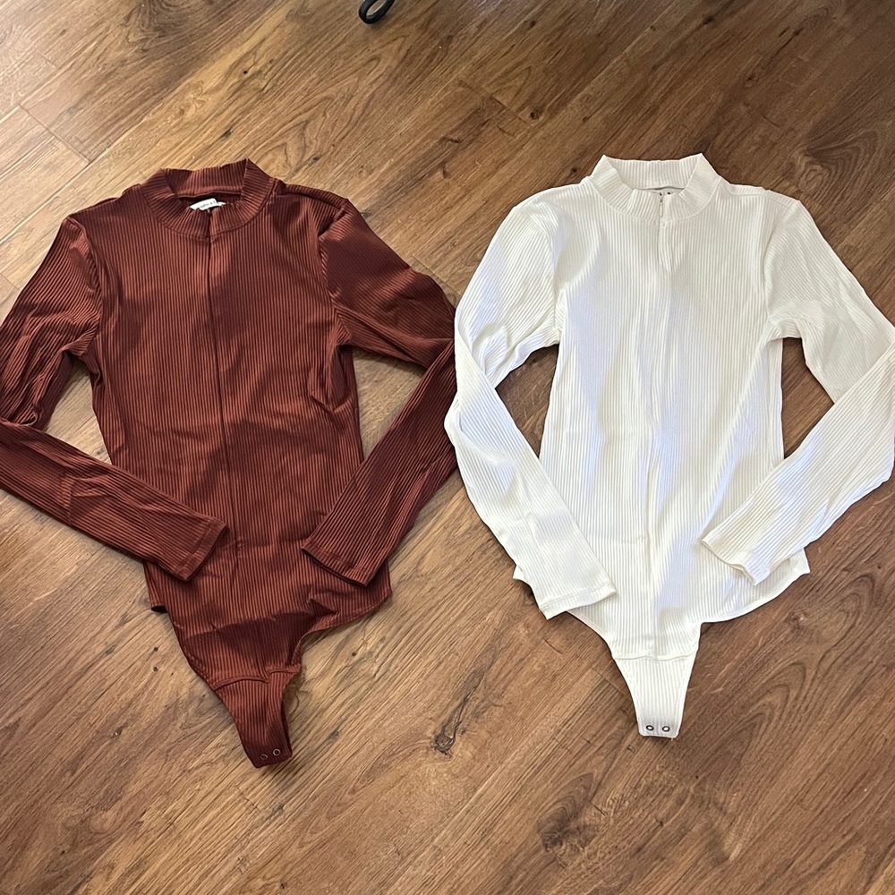 Abercrombie & Fitch Brown and Cream Bodysuits